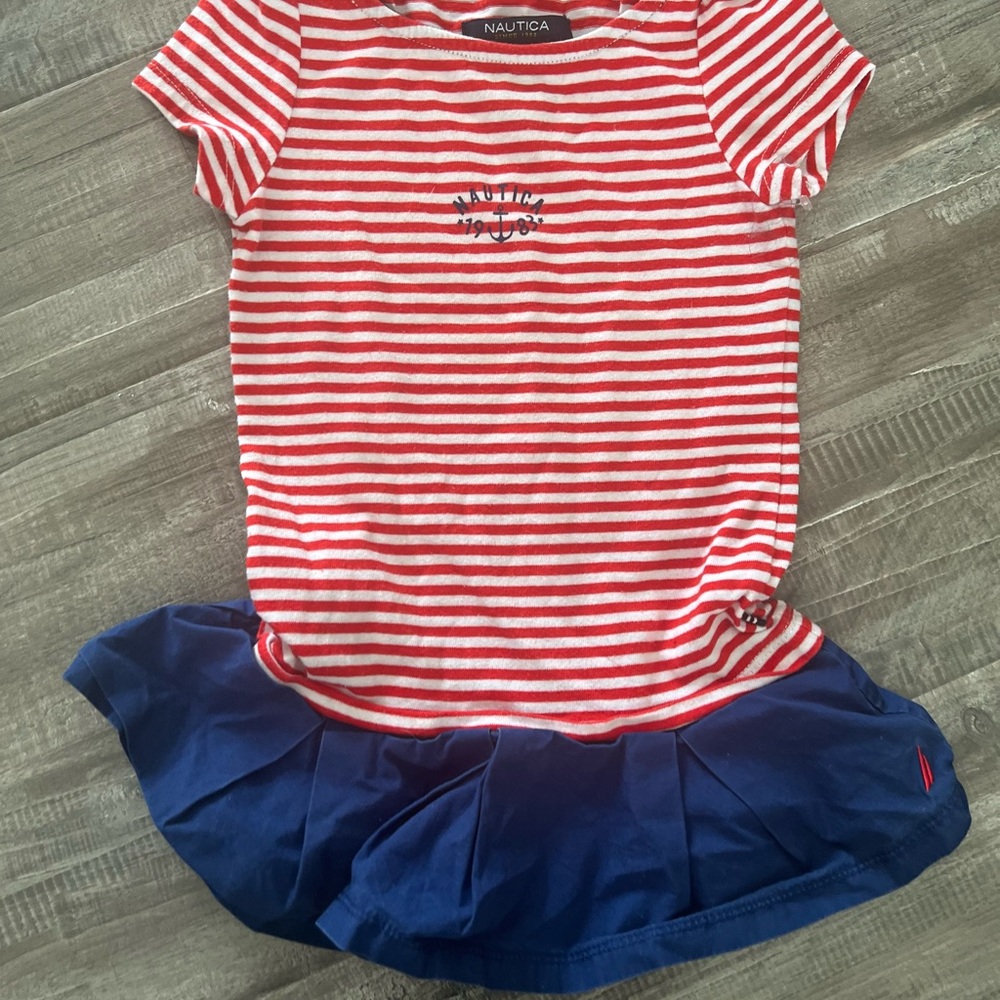 2T Nautica Red and White Striped Top